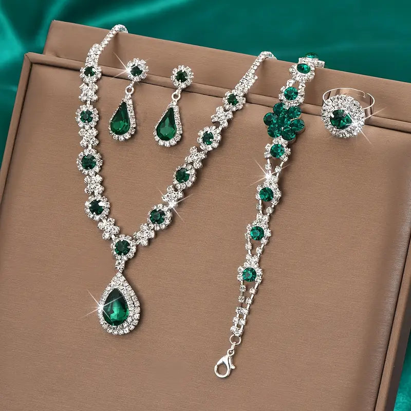 Adriana Lysandre Jewelry Set | White Gold