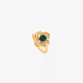 Clover Halo Emerald Spinning Ring | Gold